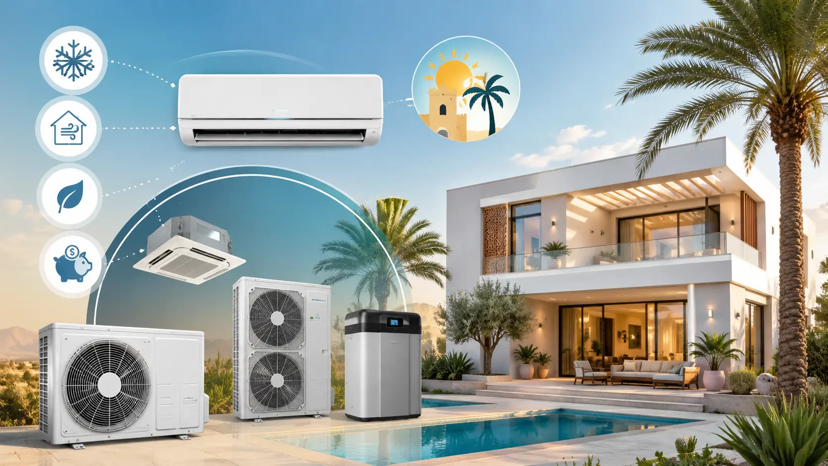 Climatisation villa au Maroc : choisir le système adapté