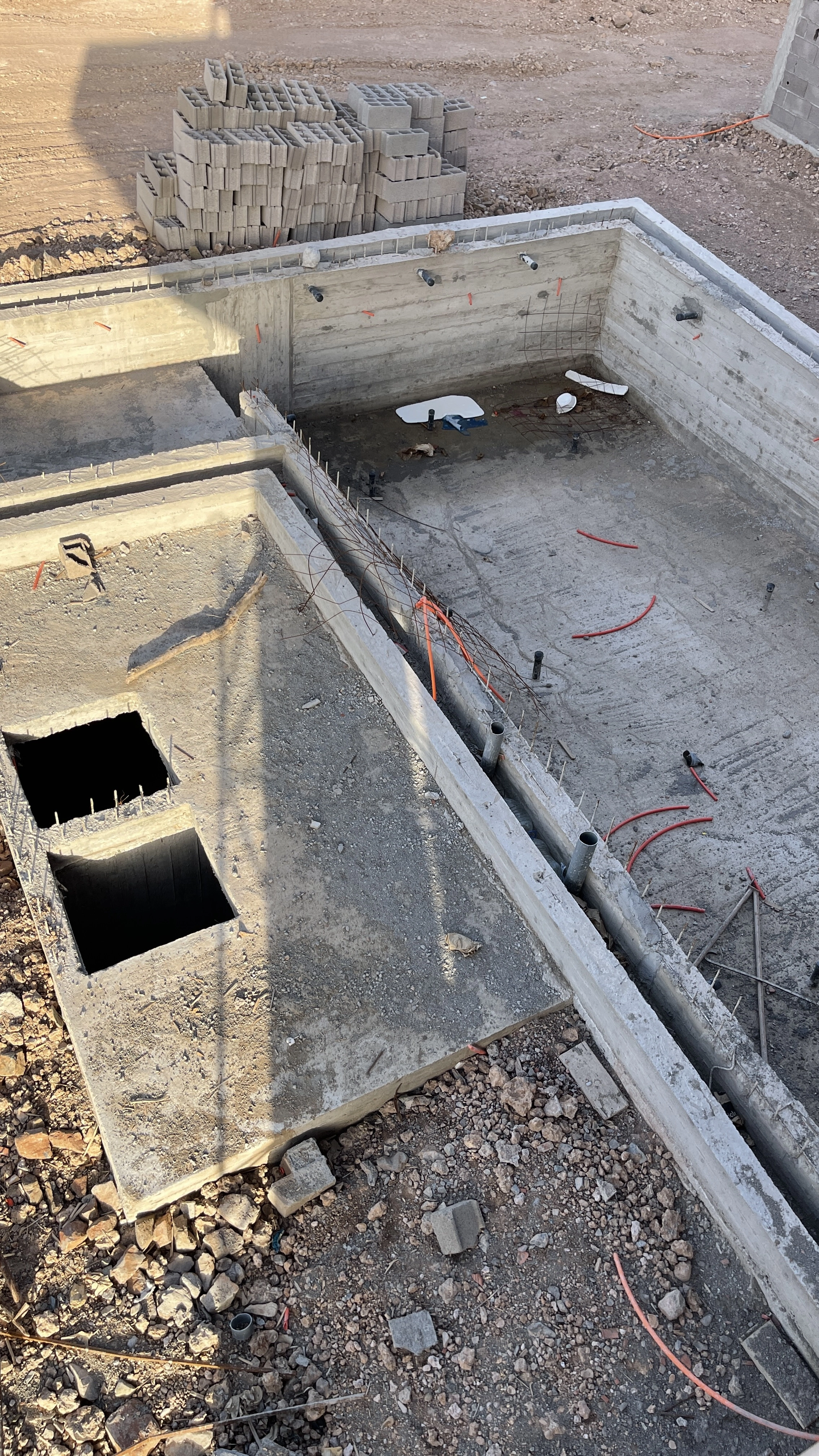 construction piscine marrakech avant travaux