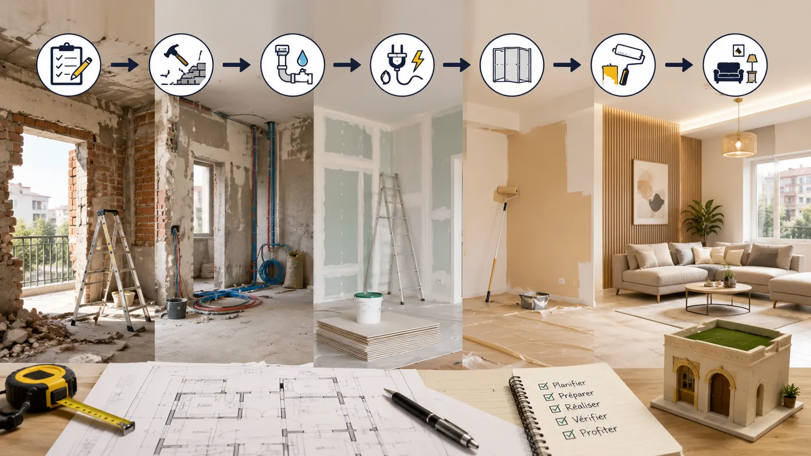 Rénovation intérieure : dans quel ordre réaliser les travaux au Maroc